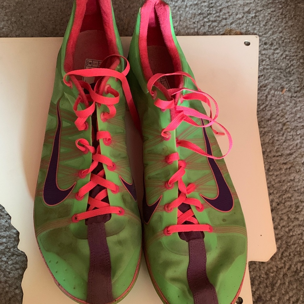 Nike mens Lime Green cross country, spikes